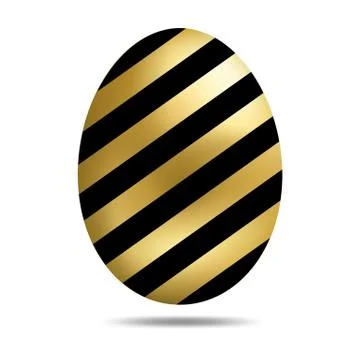 Easter Golden Egg isolated on white background. Vector illustration. Stock Illustration