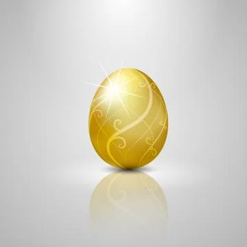 Easter golden egg.vector illustration Background 스톡 일러스트