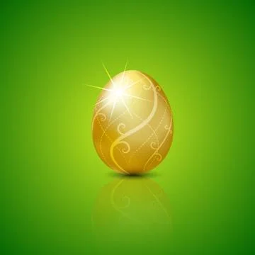 Easter with golden egg.Vector illustration Background Stock Illustration