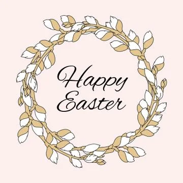 EASTER Great Religious Holiday Vector Illustration Set Stock Illustration