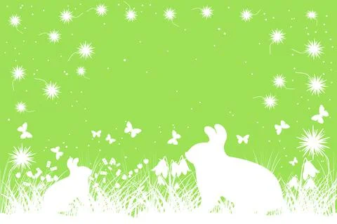Easter green background with copy space. Stock Illustration