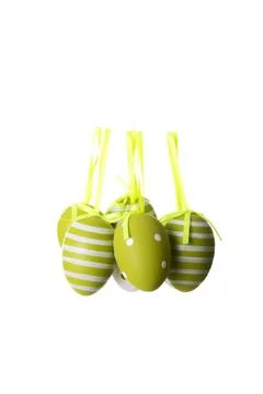 Easter green eggs, decoration. Easter green eggs, decoration. Isolated on ... Stock Photos