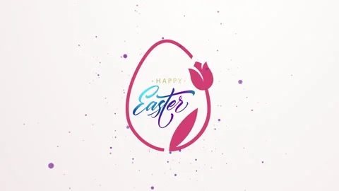 Easter greeting background with realistic particle effect Stock Footage 241647686