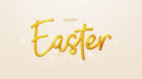 Easter greeting banner template Stock Illustration