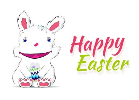Easter greeting card design Stock Illustration