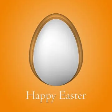 Easter greeting card with egg. Vector illustration. Stock Illustration