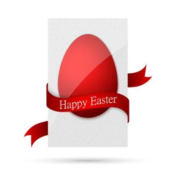 Easter greeting card with egg. Vector illustration. Stock Illustration