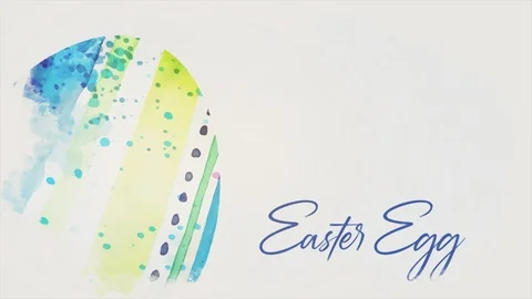 Easter Greeting Card. Happy easter background with color egg. Stock Footage 104808892
