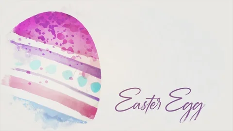 Easter Greeting Card. Happy easter background with color egg. Stock Footage 104808927