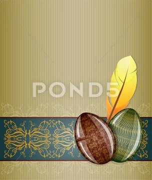 Easter greeting card. Stock Illustration