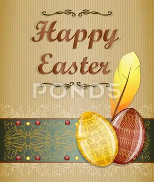 Easter greeting card. Stock Illustration