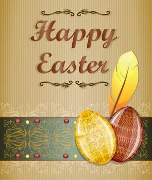 Easter greeting card. Stock Illustration