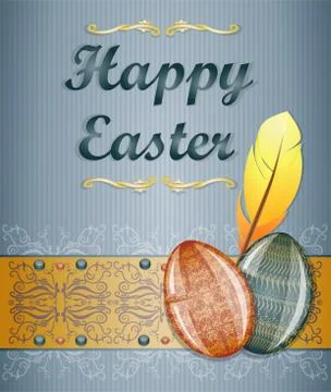 Easter greeting card. Stock Illustration