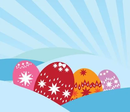 Easter greeting card Stock Illustration