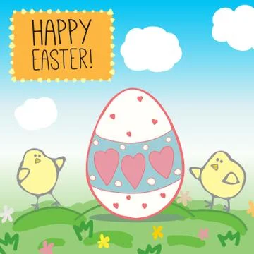 Easter greeting card Stock Illustration