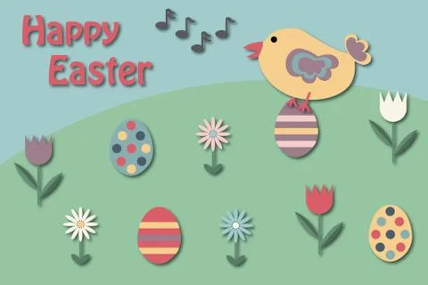 Easter greeting card Stock Illustration