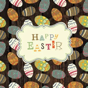 Easter Greeting Card 스톡 일러스트