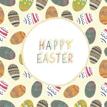 Easter Greeting Card 스톡 일러스트