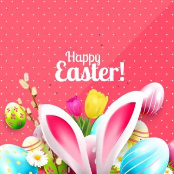 Easter greeting card Stock Illustration