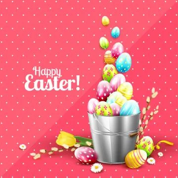 Easter greeting card Illustrazione stock