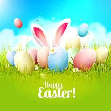 Easter greeting card Illustrazione stock