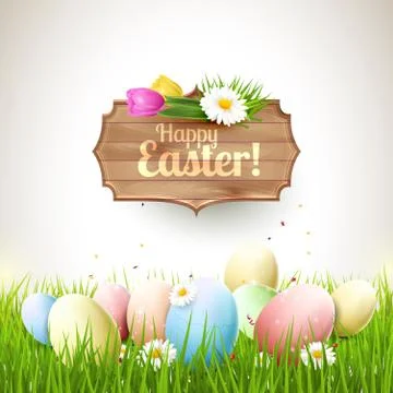 Easter greeting card Stock Illustration