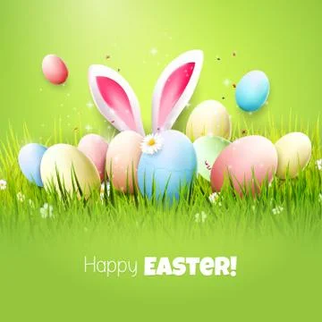 Easter greeting card Stock Illustration