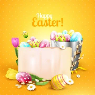 Easter greeting card Illustrazione stock