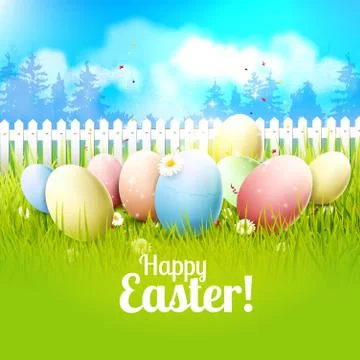 Easter greeting card Stock Illustration