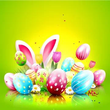 Easter greeting card Stock Illustration