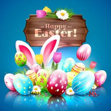 Easter greeting card Stock Illustration