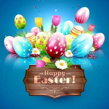 Easter greeting card Stock Illustration