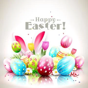 Easter greeting card Stock Illustration