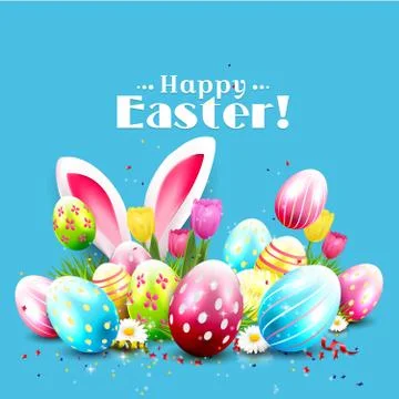 Easter greeting card Stock Illustration
