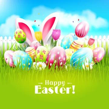 Easter greeting card Stock Illustration