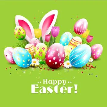 Easter greeting card Stock Illustration