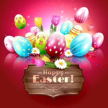 Easter greeting card Stock Illustration