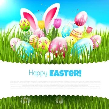 Easter greeting card Stock Illustration