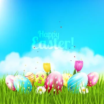 Easter greeting card Stock Illustration