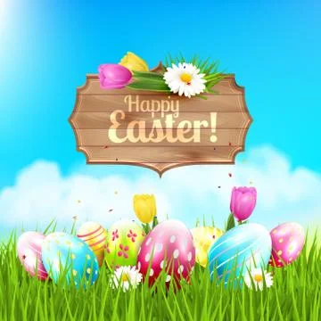 Easter greeting card Stock Illustration