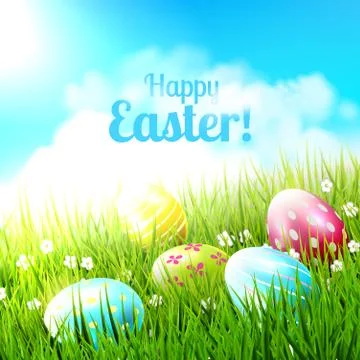 Easter greeting card Illustrazione stock