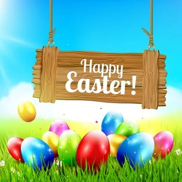 Easter greeting card Illustrazione stock