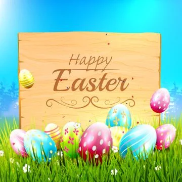 Easter greeting card Illustrazione stock