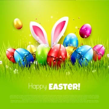 Easter greeting card Stock Illustration