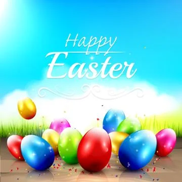 Easter greeting card Illustrazione stock