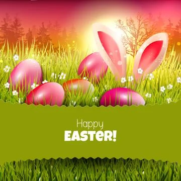 Easter greeting card Illustrazione stock