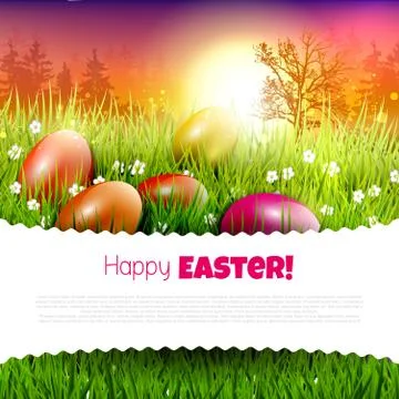 Easter greeting card Stock Illustration