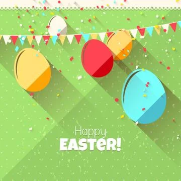 Easter greeting card Illustrazione stock