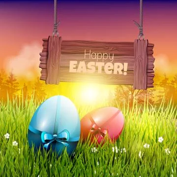 Easter greeting card Stock Illustration