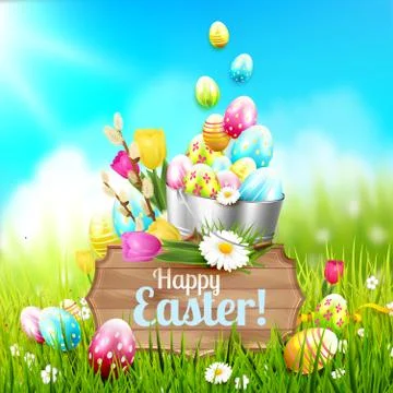 Easter greeting card Stock Illustration